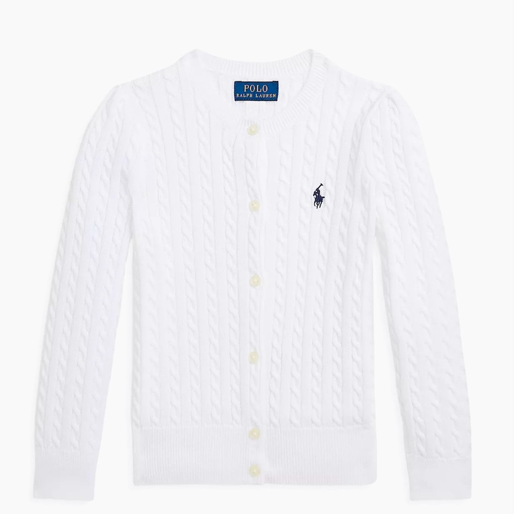 New! Ralph Lauren girls cable knit Cardigan
